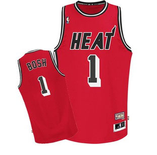Camiseta retro Bosh #1 Miami Heat Rojo - Haga un click en la imagen para cerrar
